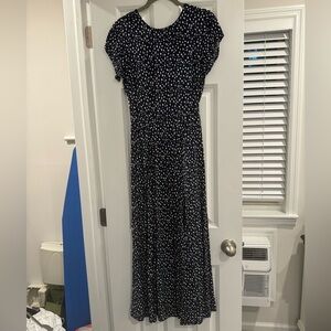 Urban Outfitters Navy blue & white dot dress